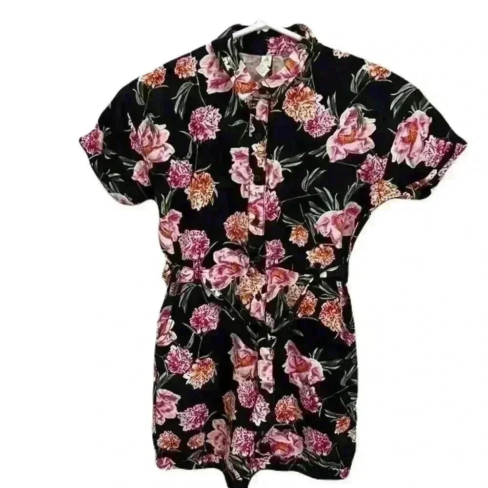 Youth Ripzone Floral Romper Size Medium